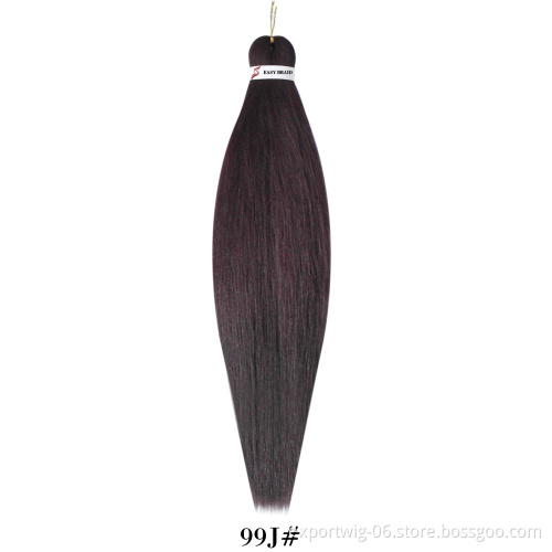 pre braided hair extensions easy wearing multi color Marley braiding Hair in stock wholesale prestretched braiding hair